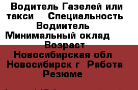 Водитель Газелей или такси  › Специальность ­ Водиитель  › Минимальный оклад ­ 25 000 › Возраст ­ 21 - Новосибирская обл., Новосибирск г. Работа » Резюме   